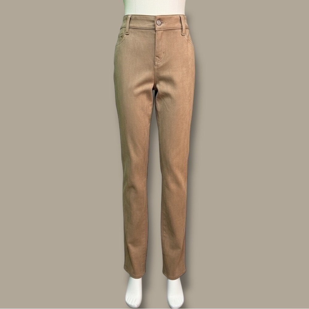Level 99 ‘Liza’ Vegan Suede Skinny Leg Pant in “Tawny” Brown Size 29